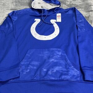 Indianapolis Colts Pull Over Hoodie 2XL Sweatshirt NFL Team Big Center Logo NWT